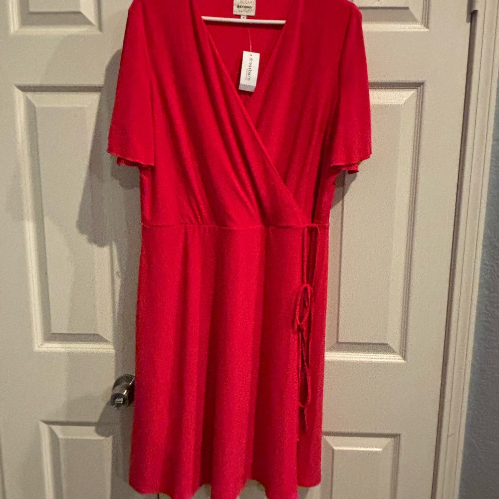 Dress Barn Bold Red Midi Dress